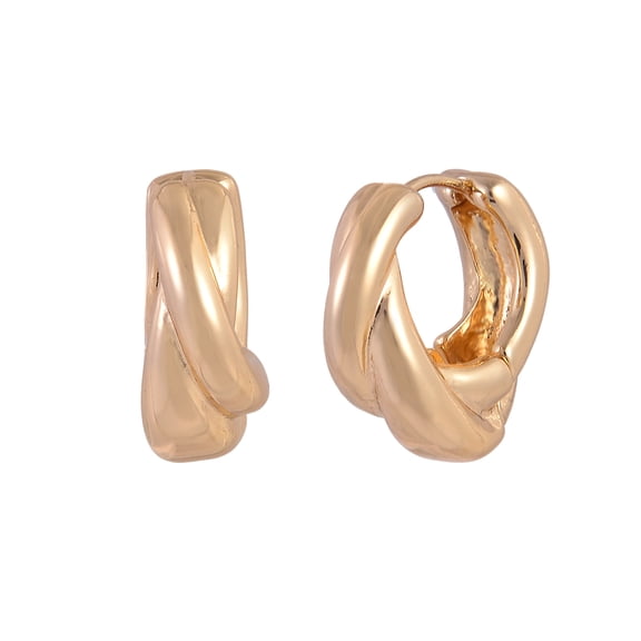 Time and Tru Goldtone Chunky Twist Hoop Earring