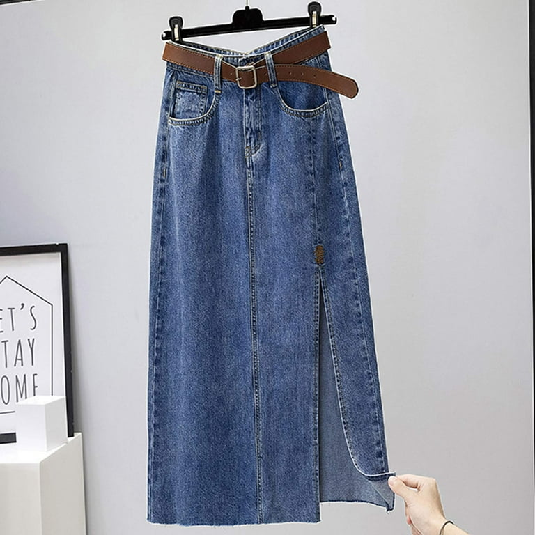 Long denim skirt walmart hotsell