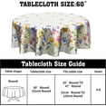 thumbnail image 3 of Watercolor Flowers Spring Tablecloth Purple Blue leaf Round Tablecloth 60 Inch Wild Floral Spring Table Cloth for Farmhouse Kitchen Decor Polyester Fabric Summer Table Cover for Party Outdoor Camping, 3 of 5