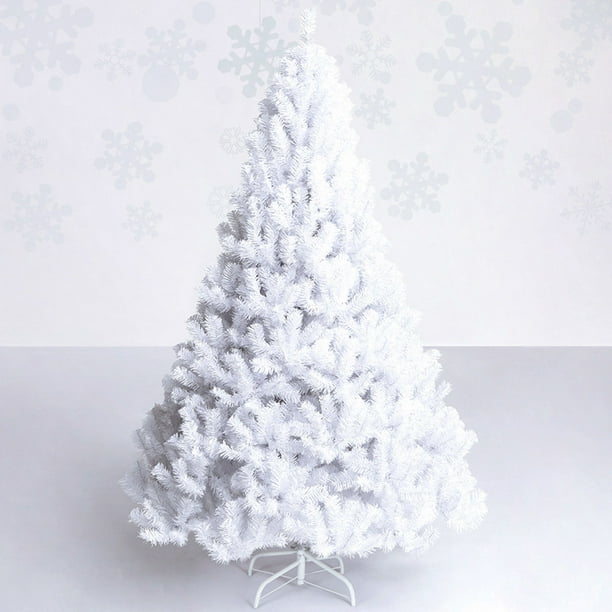 Árbol de Navidad Artificial Costway Abeto Blanco 1.8m PVC con Base Metálica