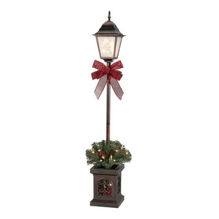 Holiday Time Prelit Lamp Post Christmas Tree 4 ft, Bronze