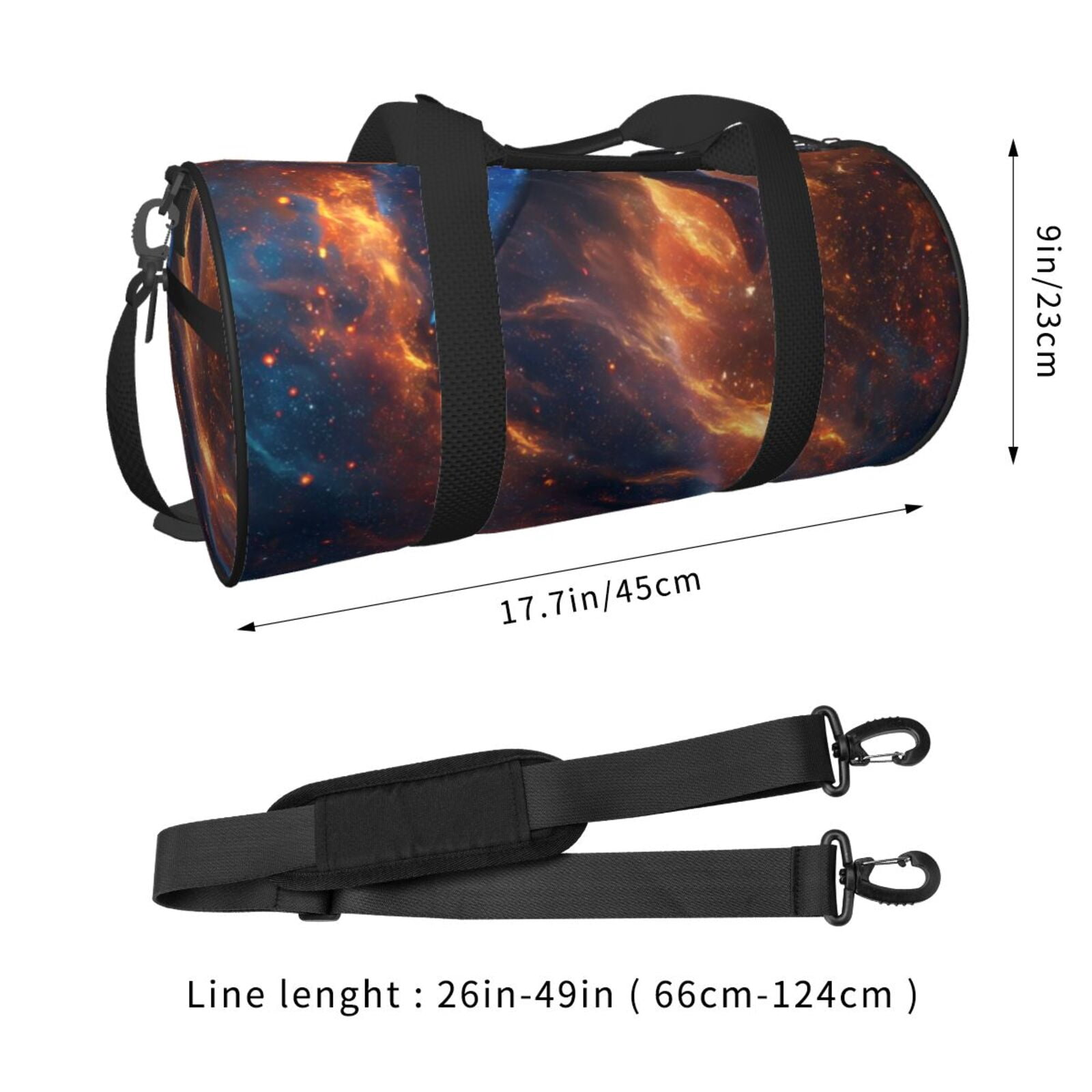 Vsdgher Cool Dolphin 45L Foldable Duffel Bag, Sports Gym Bag,Overnight Bag, Portable Weekender Bag for Airplanes