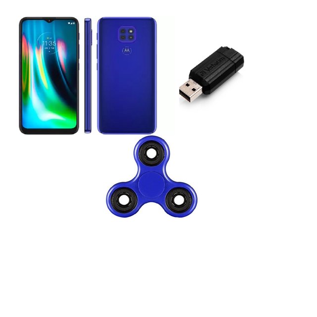 Smartphone Motorola G9 Play AZUL 128gb + MEMORIA FLASH DE 16GB + SPINNER Motorola MOTOROLA G9 -4GB + 128GB