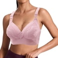 thumbnail image 2 of HVOBTTY Women's Wireless Soft Bra Solid Color Plus Size Seamless Casual Daily Bra Purple, 56/105AB, 2 of 5