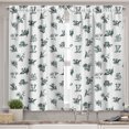 thumbnail image 2 of Ambesonne Flower Valance & Curtain, Vintage Garden Art Pattern, 55"x36", White and Emerald, 2 of 7