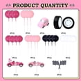 thumbnail image 5 of Race Car Birthday Cake Decorations for Girls - Pink Car and Wheel Racing Cake Toppers Ball Dessert Picks, Vintage Race Car Theme Birthday Baby Shower Party Supplies, 5 of 6