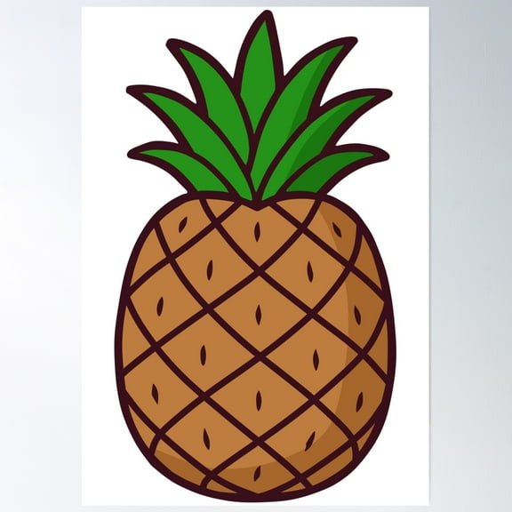 369 Prints Juicy Pineapple- No Framed, Vintage Wall Art, Trendy Retro Print, Room Decor, Wall Art UNFRAMED, 8x12