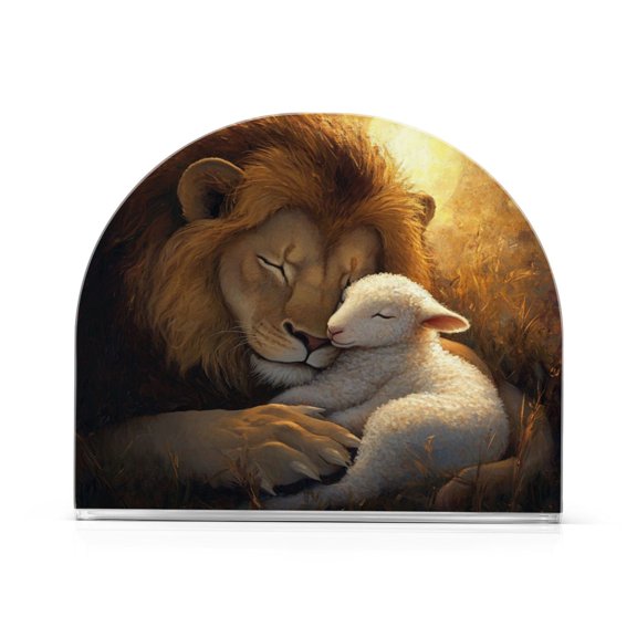 Table Napkin Holder, One Sizex1 Kitchen Napkin Holder Acrylic Napkin Holder Restaurant Napkin Holder Beautiful Lion Sheep