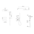 thumbnail image 2 of DAX Square Shower System with Hand Shower, Chrome, 2 of 4
