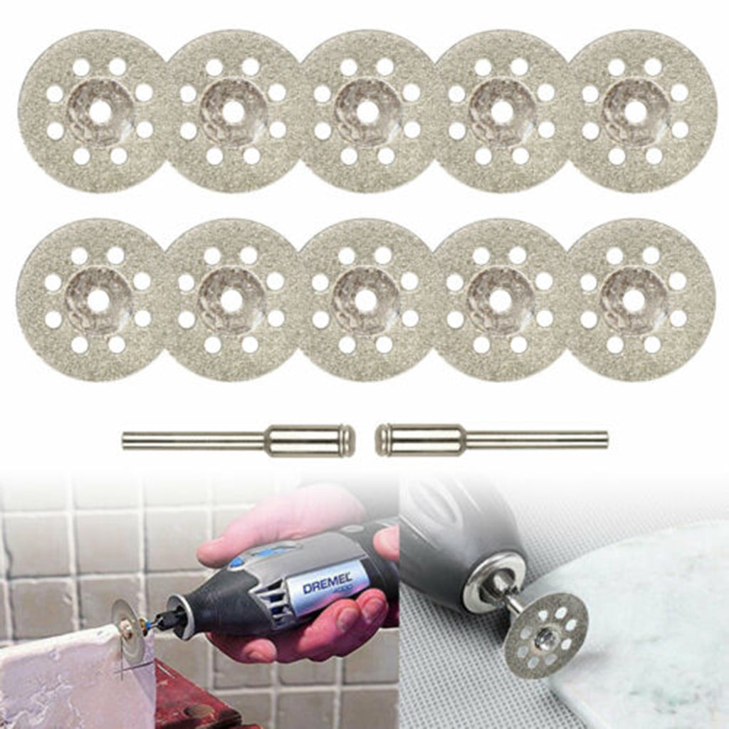10PCS Diamond Cutting Wheel Saw Blades Discs Set Rotary Tool Replacement 