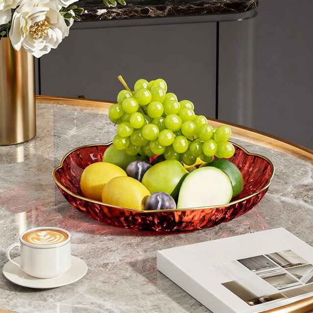 Plastic Serving Tray 9.45 Inches Square Multipurpose Dish for Fruit Snacks Candy Living Room Coffee Table Decor and Placement