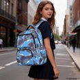 thumbnail image 5 of CHAQLIN Shark Print Lightweight Backpack for School Scuola, Large Capacity Padded Straps 600D Polyester School Bag, 5 of 7