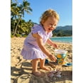 thumbnail image 4 of BemeyourBBs Kids Toddler Baby Girls Swim Cover Up Dress Swimwear Poncho Kids Swimsuit Coverup Beach Bathing Suit Flying Short Sleeve Zipper Hooded Coverups Beachwear Wrap, 4 of 7