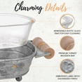 thumbnail image 3 of Autumn Alley Glass & Galvanized Rustic Farmhouse Soap Dish for Bathroom, 3 of 8
