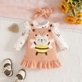 thumbnail image 2 of CAUYDY Newborn Goming Home Outfit Girl Baby Girls Long Sleeved Romper Set Infant Fall Winter Clothing 0 3 6 9 12 18 24 Months Sizes 9-12 Months,Light Yellow, 2 of 9