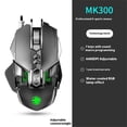 thumbnail image 2 of XXPLKPFA MK300 Wired Mouse, Gaming Mechanical Mouse Gaming for PC, 7 Buttons Sound Macro Programming, 6400dpi, Water-cooled RGB Lighting, Weight Adjustable, Gaming Chip, Ergonomic, MK300, 2 of 8