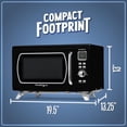 thumbnail image 5 of Mid-Century Retro Countertop Microwave Oven - Large 900-Watt - 0.9 cu ft - 8 Pre-Programmed Cooking Settings - Digital Clock - Kitchen Appliances - Black, 5 of 6