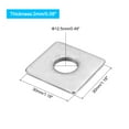 thumbnail image 2 of Uxcell Rondelle Carrée, Lot de 10, M12x30x30x2 mm, Rondelles Carrées pour Plaques en Acier Inoxydable 304, 2 of 5