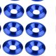 thumbnail image 2 of Kit de 20 rondelles de pare-chocs/ailes en aluminium pour compartiment moteur, bleu, 2 of 3