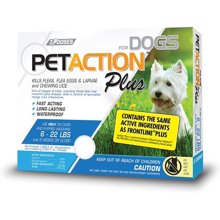 UPC: 0818145014314 | PETACTION PRO Flea & Tick Topical Treatment for Small Dogs  6-22 lbs  3 Month Supply