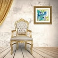 thumbnail image 3 of Krinlox 26x26 Gold Ornate Wood Framed with Double Matting Museum Art Print Titled - Splash of Watercolor Floral, 3 of 4