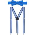 thumbnail image 1 of GHSDFBB Holdu2019Em 1" Teens & Men Suspender and Bow Tie Set EXTRA STURDY POLISHED CLIPS, Pre-tied Bow Tie, Perfect for Tuxedo, 1 of 5