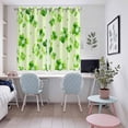 thumbnail image 4 of St. Patrick's Day Kitchen Curtains Window Panels, Watercolor Shamrock Polka Dots Light Green Insulated Window Treatment Curtain, Grommet Curtains for Bedroom/Living Room/Bathroom, 2 Piece 52"Wx63"L, 4 of 8