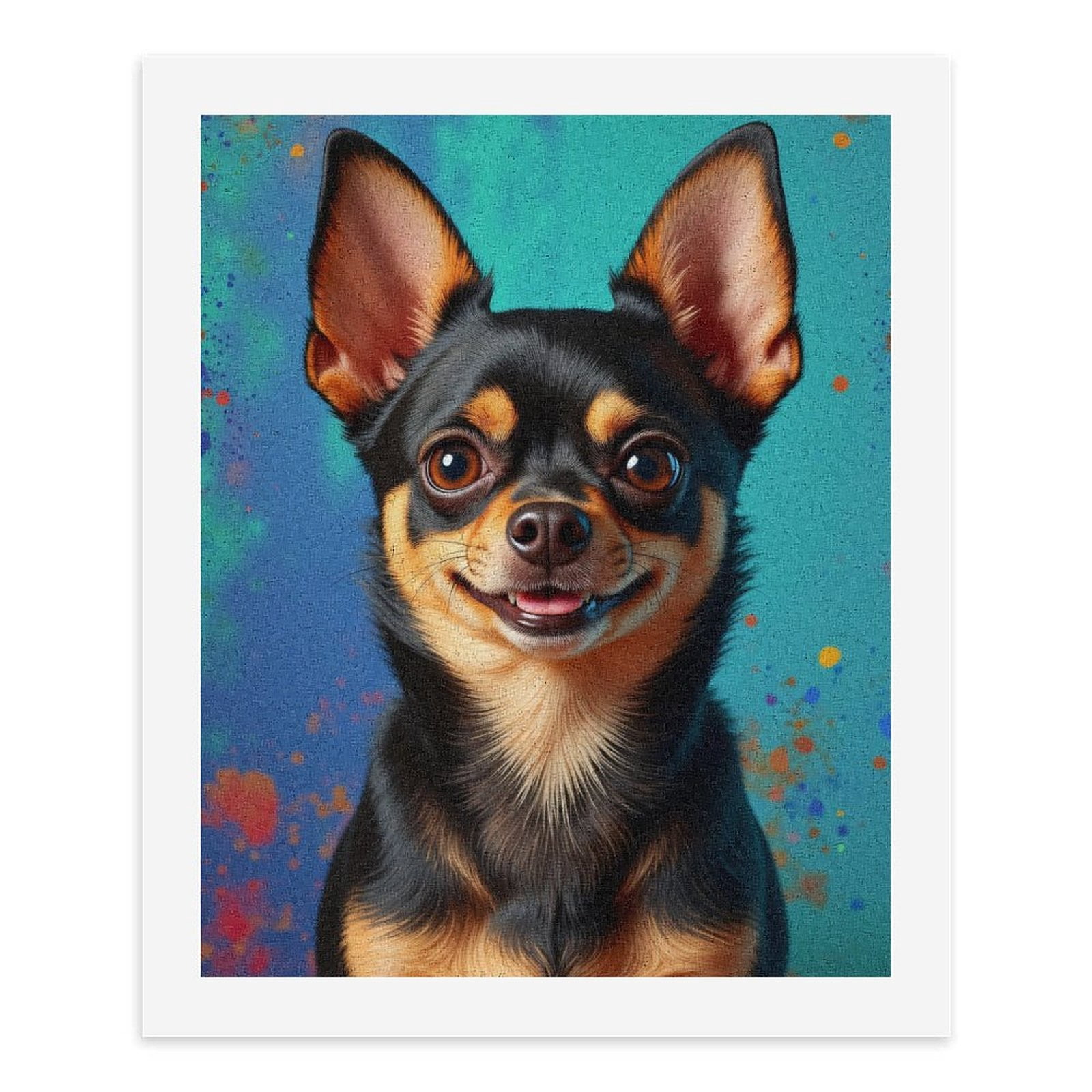 Paint By Numbers Kit for Adults Beginner - Adorable Dog Art Colorful Portrait DIY Canvas Painting Kits for Adults, Frameless Paint By Number for Adults for Home Wall Decor 16x20 Inch