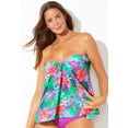 thumbnail image 3 of Swimsuits for All Women's Flyaway Bandeau Tankini Top, 3 of 6