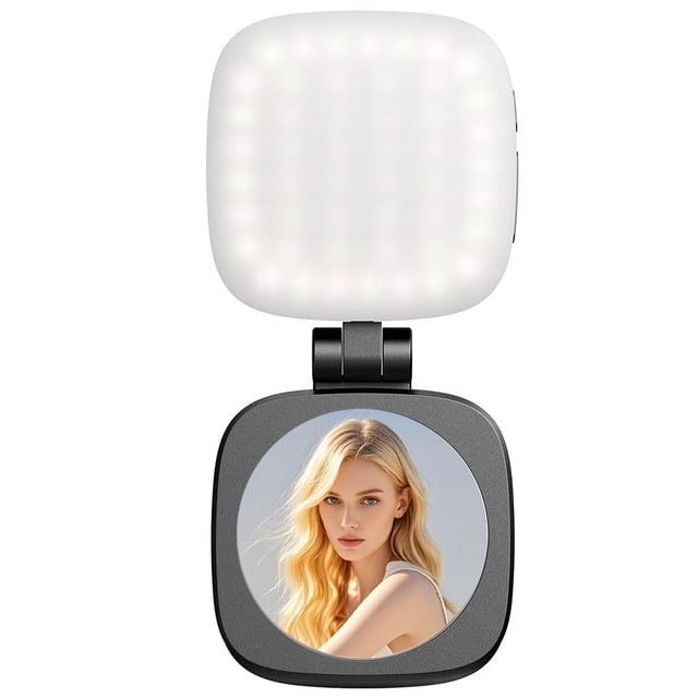 1Pcs Mini Selfie Fill Light with Mirror Portable Magnetic LED Video Photography F4G3 For Smartphones Rechargeable Tablets Light