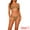 Light Brown, variant on DARING DIVA Women's Ribbed Solid Color Bikini Sets 2 Pieces S Orange