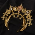 thumbnail image 4 of BPURB Hair Golden Vintage Headband Women's Headdress Halo Accessory Goddess Headpiece, 4 of 7