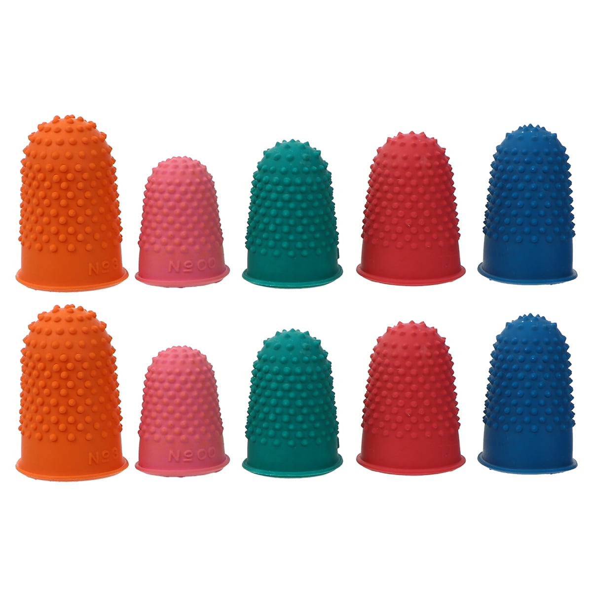 10pcs Rubber Finger Tips Finger Pads Grips Thick Reusable Finger