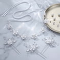 thumbnail image 5 of Miallo 4-Piece Handmade White Rose Bridal Hair Vine and Hair Pins Set, Crystal Pearl Floral Hair Accessories for Women’s Special Occasions, 5 of 8