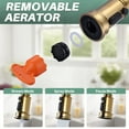 thumbnail image 4 of Wowow Gold Bridge Kitchen Faucet: 3 Holes Kitchen Faucet with Pull Down Sprayer - Two Handles 8 Inch Centerset Kitchen Sink Faucet, 360° Swivel Spout, 4 of 8