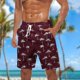 thumbnail image 2 of Pantalones Cortos Casuales para Hombre Imprimir con Bolsillos Pantalones de Playa de Cintura Elástica, Pantalones Cortos de Cintura Elástica para Hombre, 2 of 9