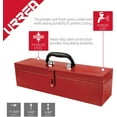 thumbnail image 2 of URREA Metal Tool Box - 18 x 4.8 x 4.8 Tool Storage/Organization Box with 24 Gauge Construction  Durable Red Finish - 5493, 2 of 2