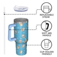 thumbnail image 4 of OBREWU Cute Shiba Inu Tumbler with Handle and Lid,Cute Shiba Inu 40oz Double Wall Vacuum Insulated Tumbler,Cups Gift for Women and Men, 4 of 7