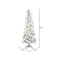 thumbnail image 2 of Vickerman 7.5' x 37" Unlit Flocked Atka Pine Pencil Artificial Christmas tree, 2 of 3