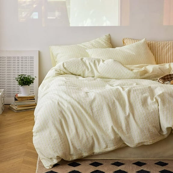 Nvzi -b Bed Sheets Set, Bedding Sheets Pillowcases Kit, Twin Bed Set, Hotel Bedding, Home Decor(Light Yellow)