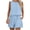 Sky Blue, variant on Outfits Set for Women Women Two Piece Set Fall Women's Solid Color Sleeveless Pleated Shorts Casual Suit Sleeveless Round Neck Top shirt Suit my items ordered by me recently