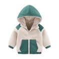 thumbnail image 2 of Bixock Toddler Girls Fleece Jackets Girls Winter Coats Kids Fleece Coat Outerwear Color Long Sleeve Hooded Zip Front Thermal Fall Winter Jacket for Kids 1-10Years, 2 of 6