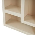 thumbnail image 4 of DecMode 28" x 48" Cream Metal Geometric 5-Tier Shelving Unit with Arched Block Shapes, 1-Piece, 4 of 9