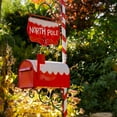 thumbnail image 7 of Zaer Ltd. 6ft. Tall Red Decorative Candy Cane, North Pole, Santa Christmas Mailbox with Hanging Sign, 7 of 7