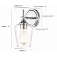 thumbnail image 6 of 9701-BN Millennium Lighting Ashford - 1 Light Wall Sconce-10 Inch Tall and 5 Inch Wide-Brushed Nickel Finish, 6 of 7