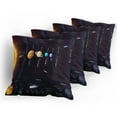 thumbnail image 5 of Ambesonne Colorful Throw Pillow Cover 4 Pack, Jupiter Saturn Planet, 18", Multicolor, 5 of 7