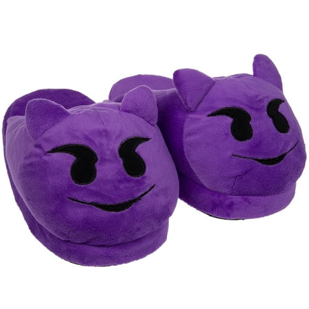 Emoji House Slippers Funny Soft Plush For Adults Kids Teens Bedroom Smiley Comfy Socks Womens Girls