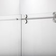 thumbnail image 6 of Vinnova Villena 52" W x 78" H Single Sliding Frameless Glass Shower Door Brushed Nickel, 6 of 13