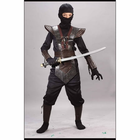 Ninja Fighter Leather Child Halloween Costume