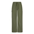 thumbnail image 5 of LLYwey Running Pants Women Women's Casual Daily Solid Loose Oversized Sports Pants Plus Size Pants Female Long Pant Style H1753 Green-1 S, 5 of 5